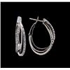 Image 2 : 0.99 ctw Diamond Earrings - 14KT White Gold