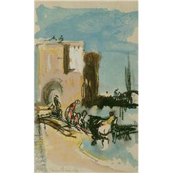 Brangwyn, Frank., LEAVES FROM THE SKETCH BOOKS OF FRANK BRANGWYN CUT BY URUSHIBARA. original si...
