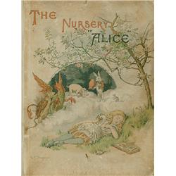 Carroll, Lewis. THE NURSERY "ALICE". 56 p. plus 7 leaves of printed post-lims. 20 coloured plates...