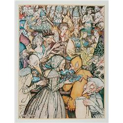 Andersen, Hans. FAIRY TALES. 285 p. 12 colour plates by Arthur Rackham. 4to, original white vellu...