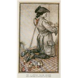 Swift, Jonathan. GULLIVER'S TRAVELS. 291 p. 13 tipped-in colour plates by Arthur Rackham. 4to, or...