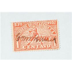 Mack, Connie (1862-1956), A postal stamp from Nicaragua signed by Connie Mack, the famed Manage...