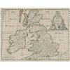 Image 1 : Wells, E., A NEW MAP OF THE BRITISH ISLES, A lightly hand-coloured map printed circa 1718., 1...