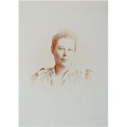 [Photographic Canadiana] Mary Ella Dignam, An albumen photograph of Mrs. Dignam who was a paint...