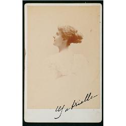 [Photographic Canadiana] Madame Gabrielle Lavergne, An albumen cabinet card of Lavergne by Topl...