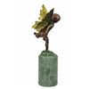 Image 6 : Angel Fairy Red Patina Bronze Statue