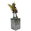 Image 8 : Gold Patina Guardian Butterfly Angel Bronze Figure