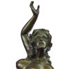 Image 2 : Nymph Nude Bronze Statue on Marble Base