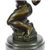 Image 3 : Nymph Nude Bronze Statue on Marble Base