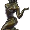 Image 4 : Nymph Nude Bronze Statue on Marble Base