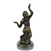 Image 7 : Nymph Nude Bronze Statue on Marble Base