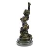 Image 8 : Nymph Nude Bronze Statue on Marble Base