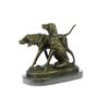 Image 6 : Vintage Style Hunting Dogs Bronze Sculpture