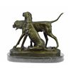 Image 7 : Vintage Style Hunting Dogs Bronze Sculpture
