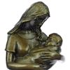 Image 2 : Breast Feeding Mother Baby Nursing Infant Bronze Statue