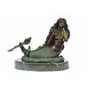 Image 1 : Mermaid with Green Patina Bronze Sculpture