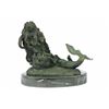 Image 7 : Mermaid with Green Patina Bronze Sculpture