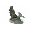 Image 8 : Mermaid with Green Patina Bronze Sculpture