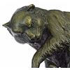 Image 2 : Lion With Cub Bronze Statue on Marble Base