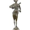 Image 3 : Woman Musician Bronze Sculpture on Marble Base Statue