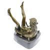 Image 8 : Erotic Abstract Nude Women Bronze Sculpture on Marble Base Figure
