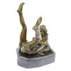 Image 9 : Erotic Abstract Nude Women Bronze Sculpture on Marble Base Figure