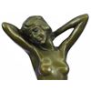 Image 2 : Nude Girl Model Sitting on Chair Bronze Sculpture