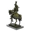 Image 4 : Knight Warrior Bronze Statue on Marble Base Sculpture