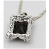 Image 2 : BEAUTIFUL SMOKY QUARTZ AND CZ NECKLACE BEAUTIFUL SMOKY QUARTZ AND CZ ON STERLING SILVER 19.5" CHAIN.