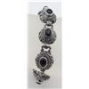 Image 2 : INDONESIA STERLING SILVER AND ONYX BRACELET INDONESIA STERLING SILVER AND ONYX BRACELET. 7" LONG. CL