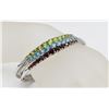 Image 2 : LOT OF 3 STERLING SILVER HINGED CUFF BRACELETS LOT OF 3 STERLING SILVER HINGED CUFF BRACELETS. BLUE