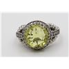 Image 2 : JUDITH RIPKA RING WITH PALE GREEN STONE JUDITH RIPKA STERLING SILVER RING WITH PALE GREEN STONE. PRE