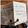 Image 2 : MASHA ARCHER GREY & BLACK SNAKE COLLAR NECKLACE MASHA ARCHER, ORIGINAL TAG! GREY AND BLACK SNAKE COL