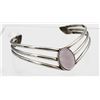 Image 2 : NAVAJO STERLING SILVER CUFF BRACELET W/ PINK STONE NAVAJO STERLING SILVER CUFF BRACELET WITH PINK ST