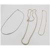 Image 2 : LOT OF 3 STERLING SILVER NECKLACES LOT OF 3 STERLING SILVER NECKLACES. ONE GOLD-TONED 15 1/2" LONG,