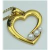 Image 2 : GOLD-TONED STERLING SILVER "MOM" HEART NECKLACE GOLD-TONED STERLING SILVER "MOM" HEART NECKLACE WITH