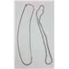 Image 2 : (2) 18" LONG STERLING SILVER CHAINS (2) 18" LONG STERLING SILVER CHAINS. BOTH STAMPED "ITALY". 23.1