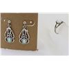 Image 2 : BEAUTIFUL OPAL RING AND EARRING SET BEAUTIFUL OPAL RING AND EARRING SET. RING IS SIZE  5.5. EARRINGS