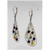 Image 2 : "TURKEY" STERLING SILVER EARRINGS STAMPED "DGS" "TURKEY" STERLING SILVER EARRINGS STAMPED "DGS" 7.6