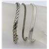 Image 2 : (3) STERLING SILVER BRACELETS W/ VARIOUS CHAINS (3) STERLING SILVER BRACELETS WITH VARIOUS CHAIN STY