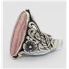 Image 2 : BEAUITFUL PALE PINK AGATE STERLING SILVER RING BEAUITFUL PALE PINK AGATE STERLING SILVER RING. AZTEC