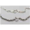Image 2 : TWO 18" STERLING SILVER CHAINS TWO 18" STERLING SILVER CHAINS. DIFFERENT CHAIN LINK PATTERNS. 20.5 G