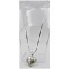 Image 2 : STERLING SILVER HEART LOCKET STERLING SILVER HEART LOCKET ON AN 18" CHAIN. BEAUTIFUL DETAILED ETCHIN