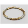 Image 2 : GORGEOUS HINGED CUFF BRACELET - GOLD PLATED & .925 GORGEOUS HINGED CUFF BRACELET. GOLD PLATED AND ST