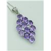 Image 2 : BEAUTIFUL STERLING SILVER AND AMETHYST NECKLACE BEAUITFUL STERLING SILVER NECKLACE WITH 12 LARGE AME