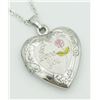 Image 2 : "I LOVE YOU" STERLING SILVER LOCKET "I LOVE YOU" STERLING SILVER LOCKET ON 18" CHAIN. PRE-OWNED. EST