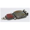 Image 2 : LARGE STERLING SILVER PENDANT WITH STONES LARGE STERLING SILVER PENDANT WITH STONES. ONE STONE WITH