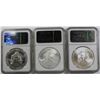 Image 2 : NGC MS69 AMERICAN SILVER EAGLES NGC MS69 AMERICAN SILVER EAGLES - 2010, 2011-S AND 2011. ESTIMATE: $