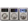 Image 2 : NGC GRADED MS69 EAGLES 91, 98 AND 99. NGC GRADED MS 69 AMERICAN SILVER EAGLES: 991, 1998 AND 1999. E