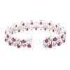 Image 3 : 15.96 ctw Colored Stone And Diamond Bracelet - 14KT White Gold